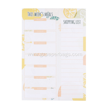 Weekly Meal Menu Planner Personalized Notepad